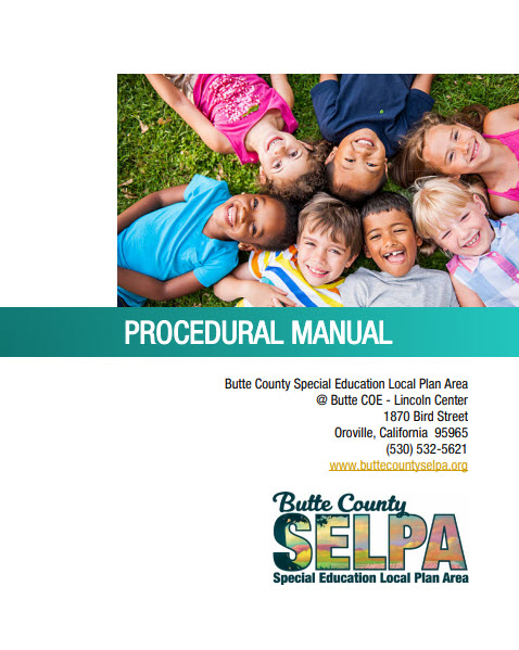 cover of the Butte County SELPA Procedural Manual that links to the document.